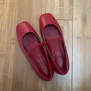 Marc Fisher - Red Leather Mary Jane flats